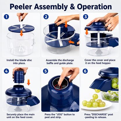 Electric Fruit & Vegetable Peeler Machine | USB Rechargeable Cordless Automatic Potato & Garlic Peeler